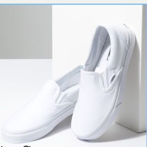 Vans classic white slip- on
